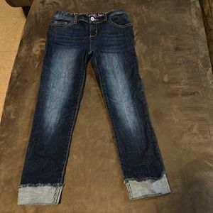 EUC - Girls Roll Cuff Super Skinny Jeans - Brooke Wash